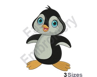 Penguin - Machine Embroidery Design - 3 Sizes