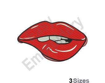 Bite Lip - Machine Embroidery Design