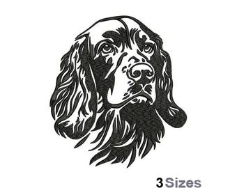 Field Spaniel - Stickdatei für die Stickmaschine - 3 Größen