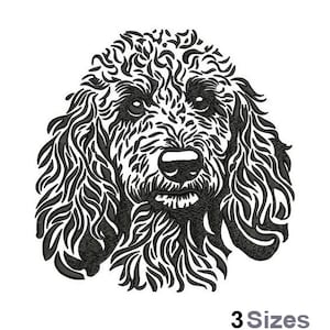 Poodle - Machine Embroidery Design - 3 Sizes