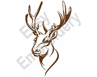 Deer Head - Machine Embroidery Design
