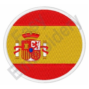 Spanien Flagge Maschinenstickerei Design Bild 1