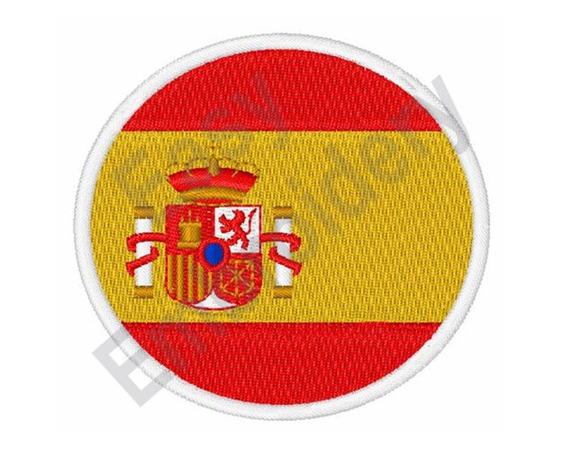 Spanien Flagge Maschinenstickerei Design Bild 1