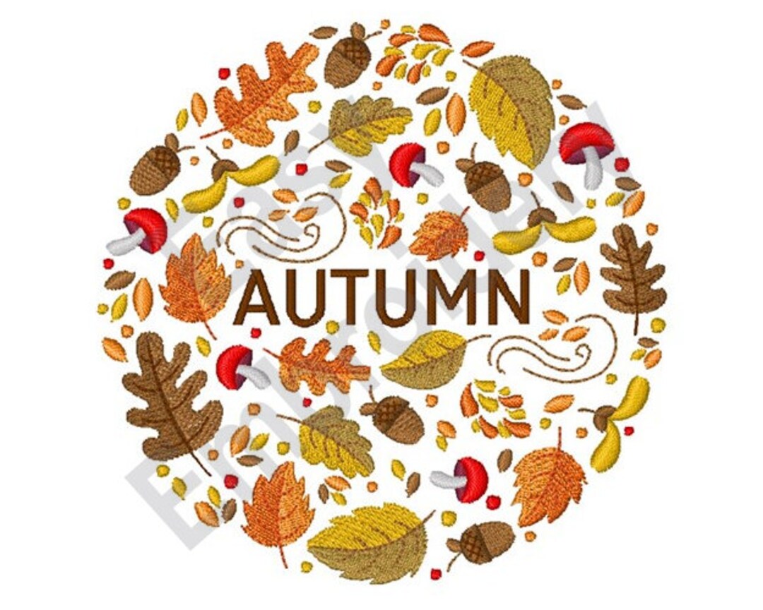 Autumn Leaves - Machine Embroidery Design, Fall Embroidery Files - Etsy