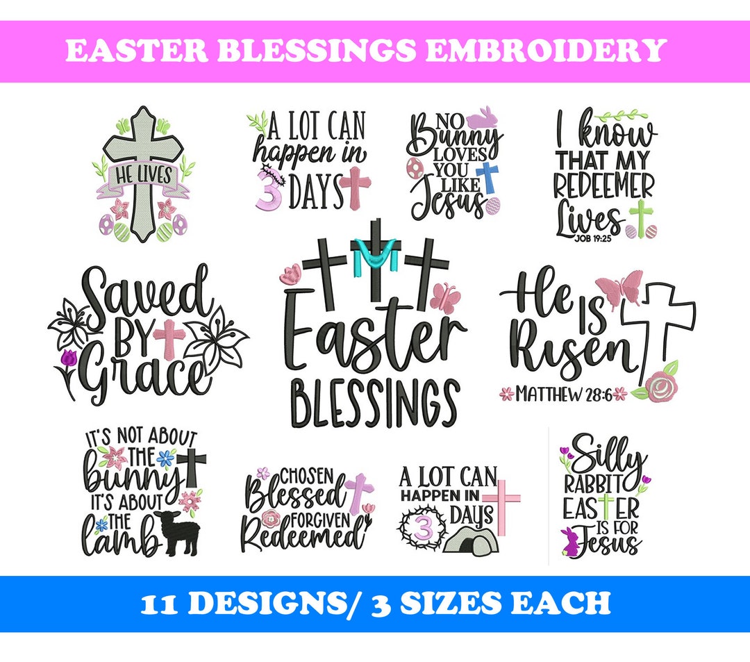 Easter is for Jesus (11 Designs) - Machine Embroidery Designs Bundle - Etsy