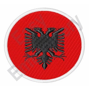Albania Flag - Machine Embroidery Design