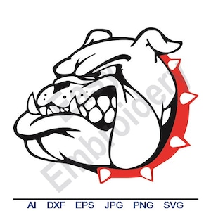 Bulldog Head - Svg, Dxf, Eps, Png, Jpg, Vector Art, Clipart, Cut File