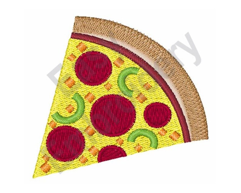 Pizza slice machine embroidery design  etsy