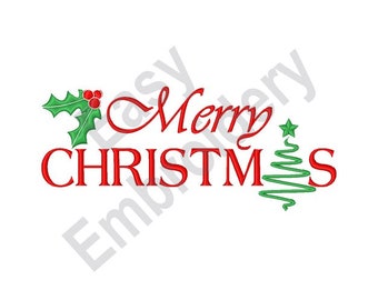 Holly Jolly Christmas Machine Embroidery Design - Etsy