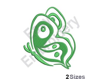 Creative Butterfly Outline - Machine Embroidery Design - 2 Sizes