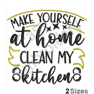 Clean My Kitchen - Machine Embroidery Design