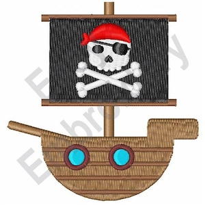 Pirate Ship - Machine Embroidery Design