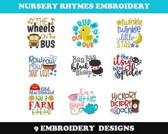 Nursery Rhymes (9 Designs) - Machine Embroidery Designs Bundle