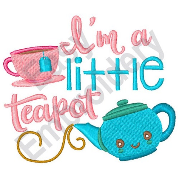 Nursery Rhyme - Im A Little Teapot - Machine Embroidery Design, nursery rhyme embroidery