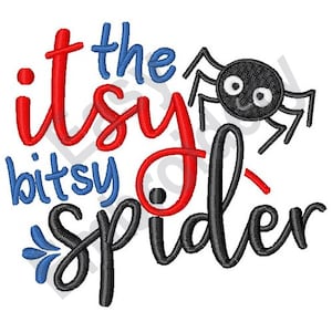 Nursery Rhyme - The Itsy Bitsy Spider - Machine Embroidery Design