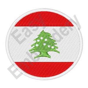 Lebanon Flag - Machine Embroidery Design