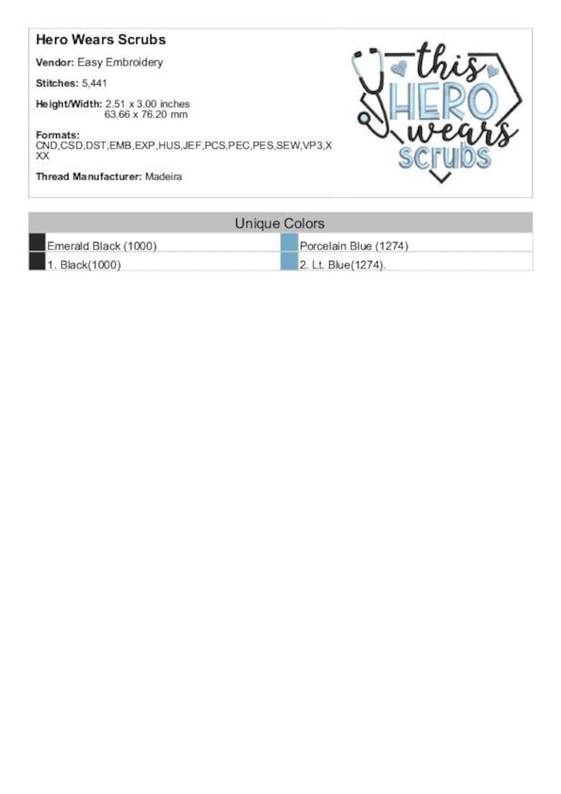 Hero Wears Scrubs Machine Embroidery Design Etsy