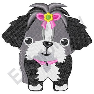 Shih Tzu Puppy - Machine Embroidery Design, dog embroidery