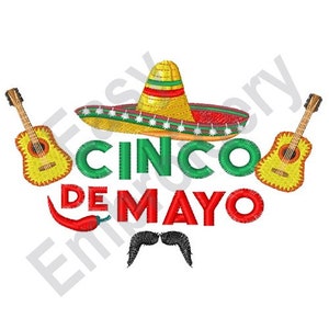 Cinco De Mayo - Machine Embroidery Design, mexican embroidery