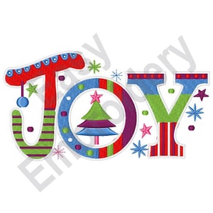 Christmas Joy Machine Embroidery Design - Etsy