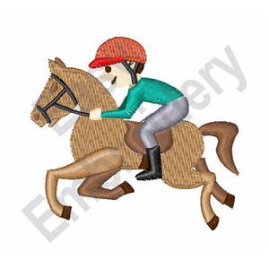 Horse Race - Machine Embroidery Design, Horse riding embroidery design