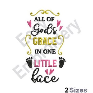 Gods Grace - Machine Embroidery Design - 2 Sizes