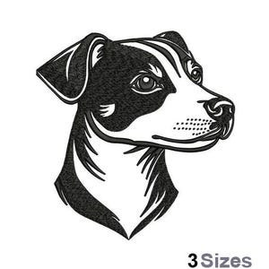 Jack Russell Terrier  - Dog Machine Embroidery Design - 3 Sizes
