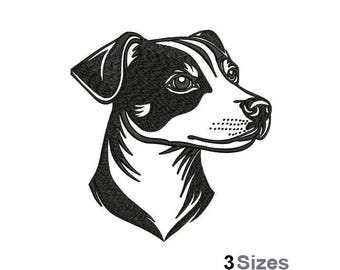 Jack Russel Terrier - Hund Maschinenstickdatei - 3 Grössen