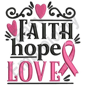 Faith Hope Love - Machine Embroidery Design