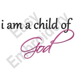 Child Of God - Machine Embroidery Design