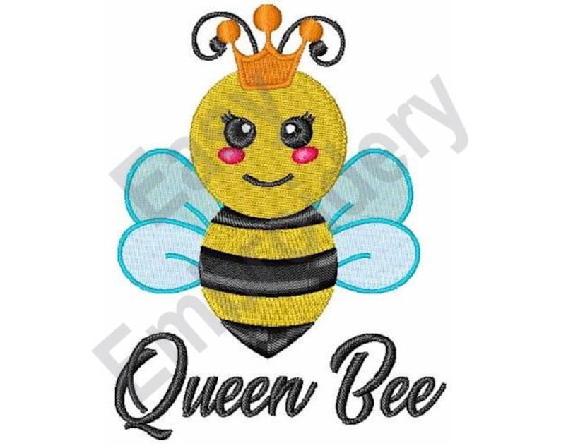 Queen Bee - Machine Embroidery Design image 1