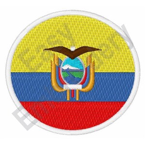 Ecuador Flag - Machine Embroidery Design