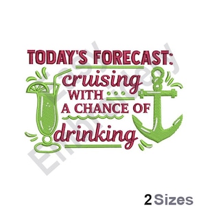 A Chance Of Drinking - Machine Embroidery Design