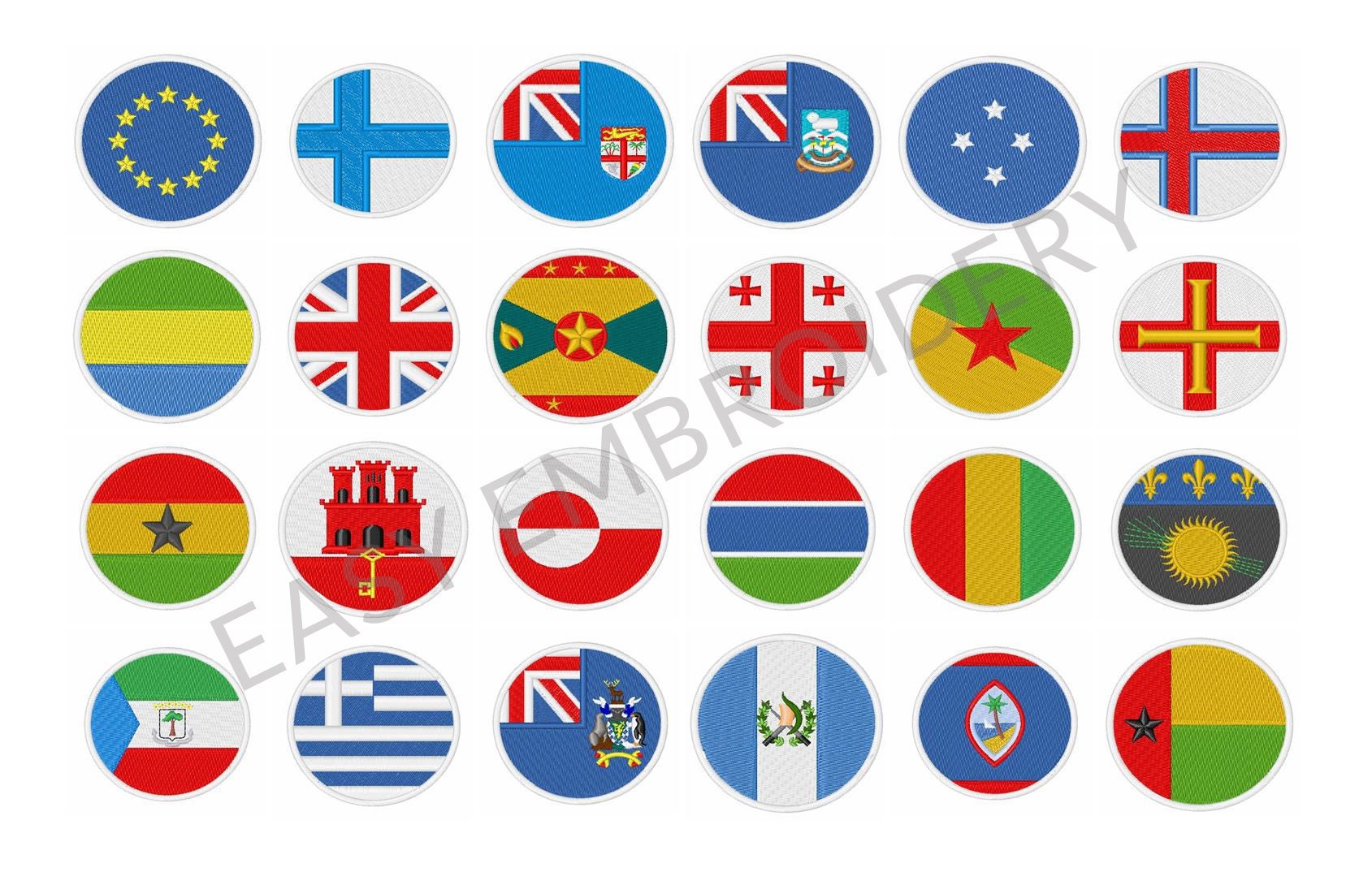 Flags Embroidery Designs Set - 254 Flag Embroidery Designs Bundle - Etsy