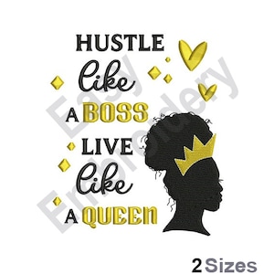 Live Like A Queen - Machine Embroidery Design