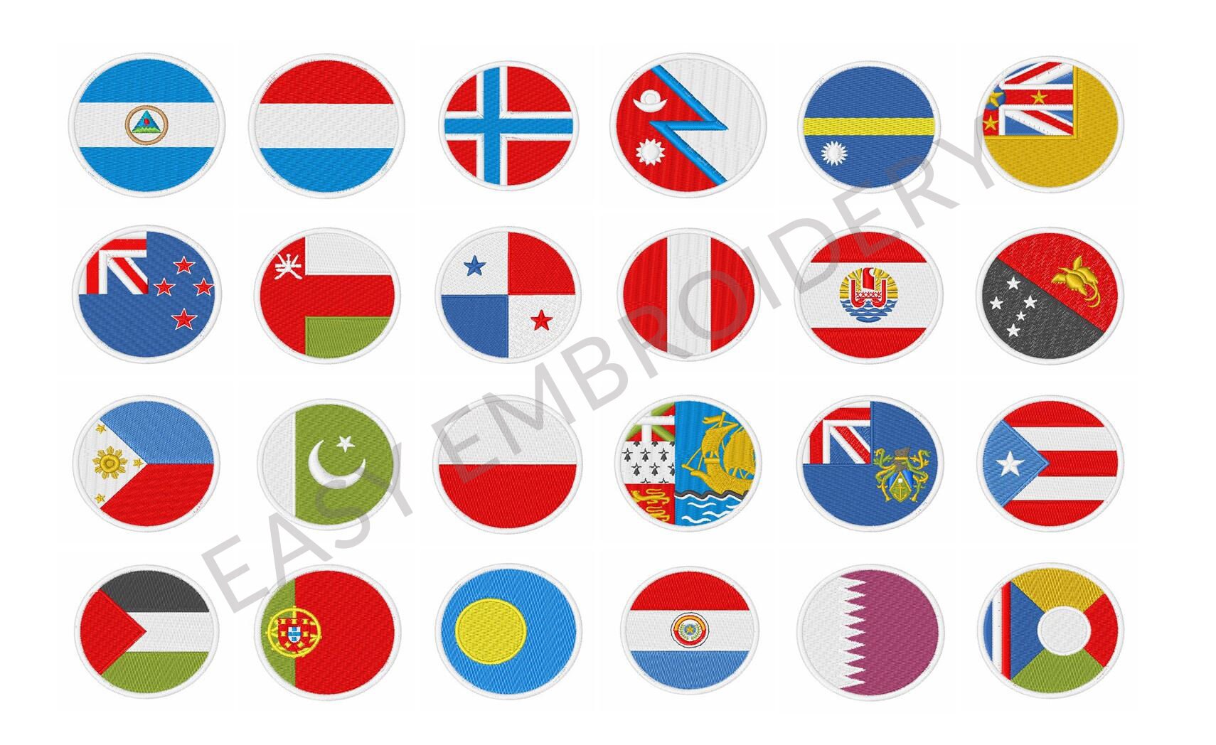 Flags Embroidery Designs Set - 254 Flag Embroidery Designs Bundle - Etsy