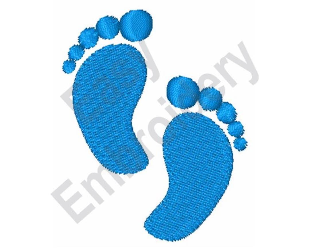 Baby Foot Prints Machine Embroidery Design, Baby Feet Embroidery, Foot