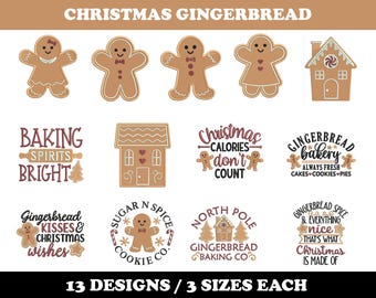 Christmas Gingerbread (13 Designs) - Machine Embroidery Bundle