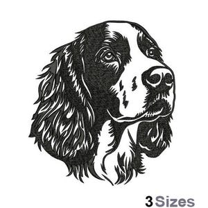 English Springer Spaniel - Machine Embroidery Design - 3 Sizes