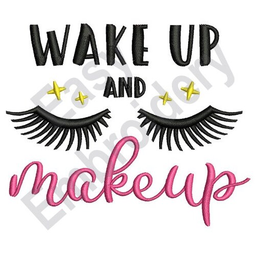 Cosmetics Machine Embroidery Design Makeup Embroidery Etsy