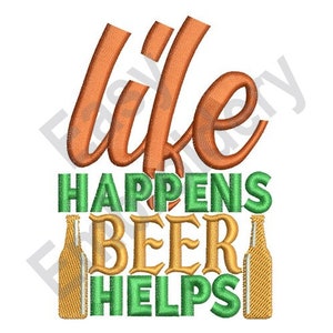 Beer Helps - Machine Embroidery Design