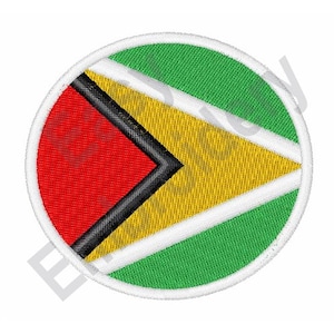 Bandera de Guyana - Diseño de bordado a máquina