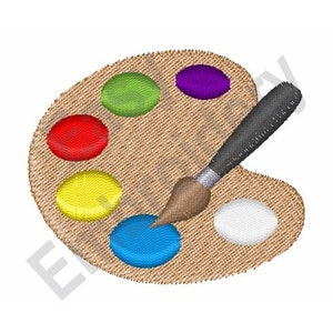 Artist Palette - Machine Embroidery Design, paint palette embroidery design