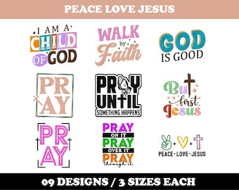 Faith Love Jesus (9 Designs) - Machine Embroidery Designs