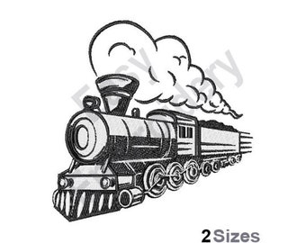 Train Engine - Machine Embroidery Design, Train embroidery