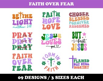 Faith over Fear (9 Designs) - Machine Embroidery Bundle