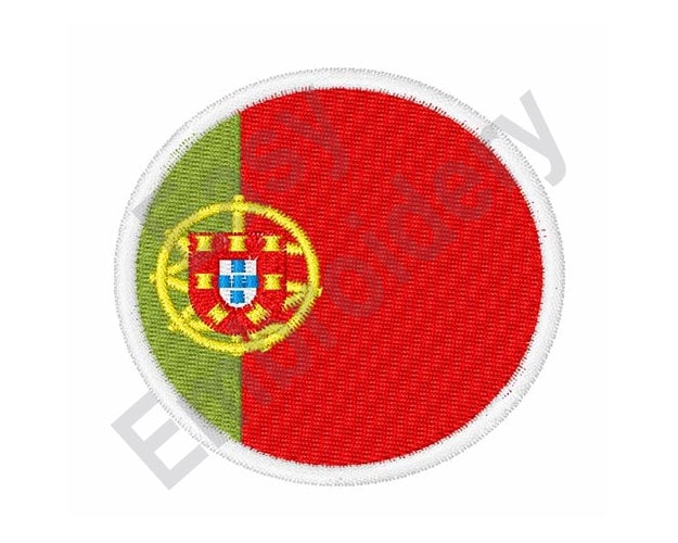 Patch Brodé Portugal - Drapeau Portugais, 7x4,5 Cm - À Coudre Sur Veste, Sac, Casquette