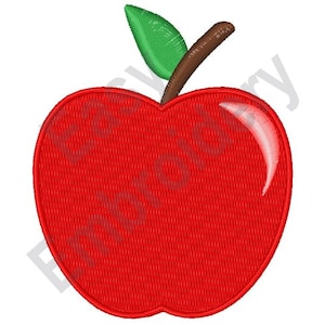 Red Apple - Machine Embroidery Design