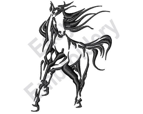 Caballo pura sangre Diseño de bordado a máquina Etsy España 