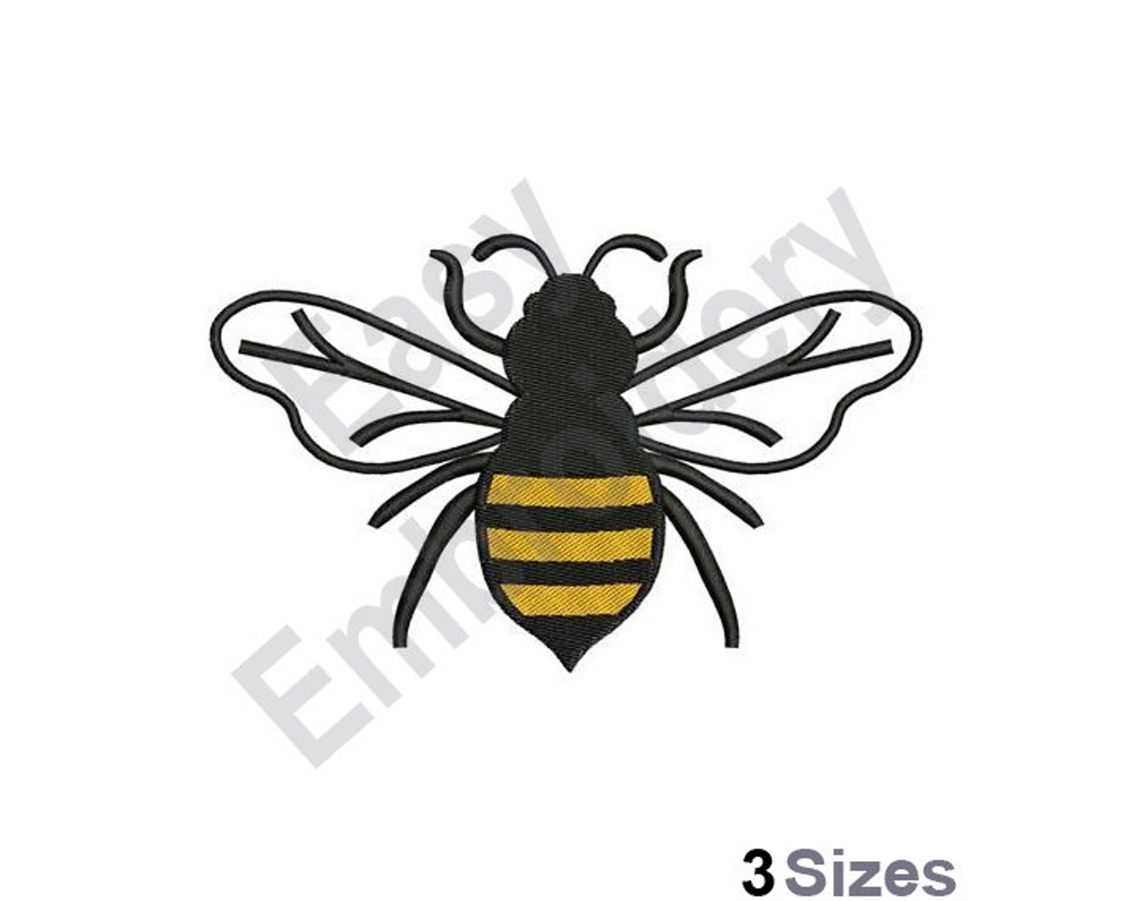 Bumble Bee - Machine Embroidery Design - 3 Sizes - Etsy